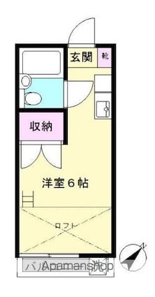 東京都練馬区平和台２丁目[1R/17.35m2]の間取図