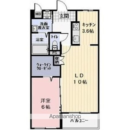 ＳＴ佐久[1LDK/46.61m2]の間取図