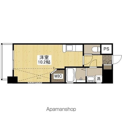 広島県広島市中区大手町５丁目[1R/27.6m2]の間取図