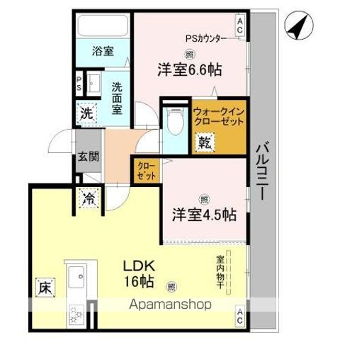 GRAMM桂稲荷山の間取り写真