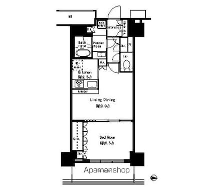 キャナルスクウェア豊洲[1LDK/45.48m2]の間取図