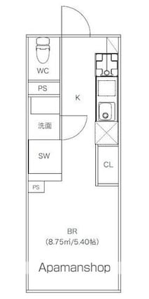 Ｌｅ　Ｒｅｐｏｓ　豊玉[1K/19.25m2]の間取図