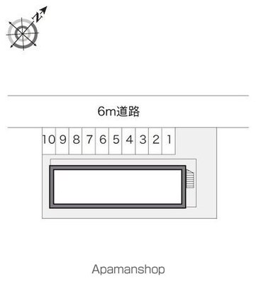レオパレスプレミールＳ＆Ｎ[1K/23.18m2]の配置図
