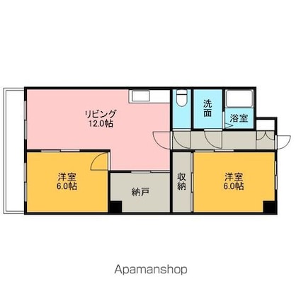 ＯＳプリンスハイツ白壁北[2LDK/58.32m2]の間取図