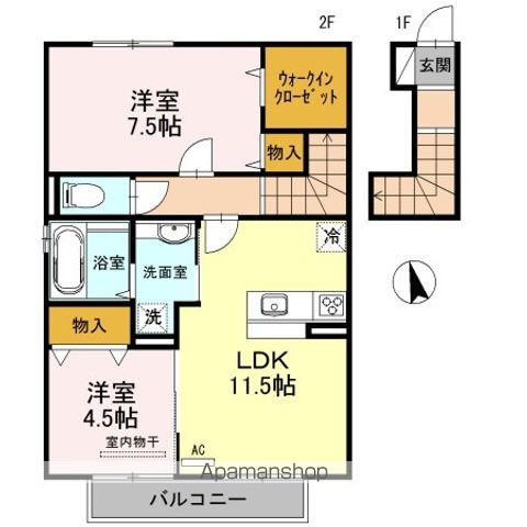 DーROOM木ノ本の間取り写真