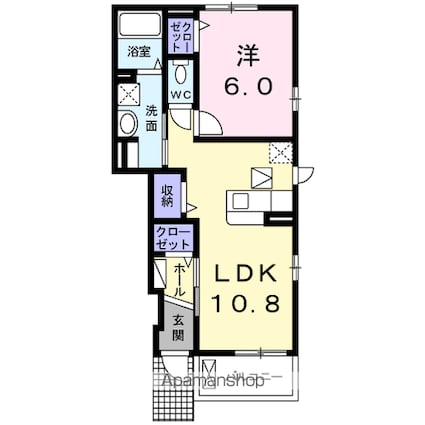 サピーカーサ　ＪＹＳ[1LDK/42.5m2]の間取図