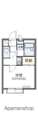 レオパレス羽根木[1K/19.87m2]の間取図