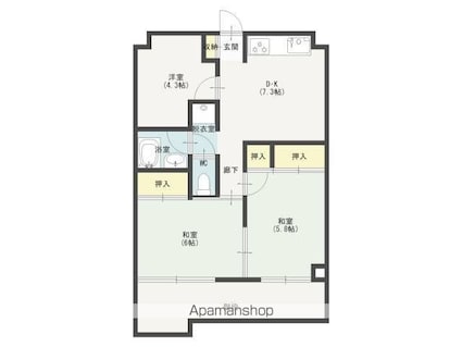 愛媛県松山市小坂５丁目[3DK/49.41m2]の間取図