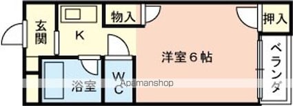 和歌山県和歌山市市小路[1K/17m2]の間取図