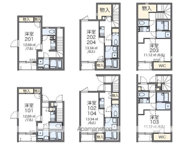 レオネクストレインボーヒルズ[1K/27.25m2]の間取図