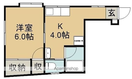 東京都杉並区成田東５丁目[1K/28m2]の間取図