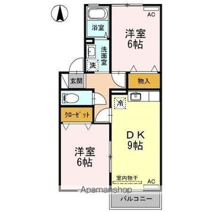 ボナール立江[1LDK/50.2m2]の間取図