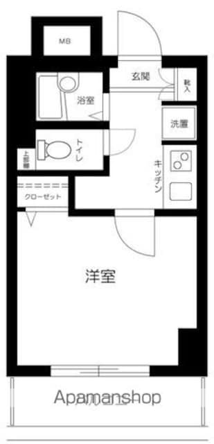 東京都新宿区西新宿６丁目[1K/20.17m2]の間取図