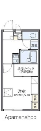 レオパレスアイランドパレス[1K/21.81m2]の間取図
