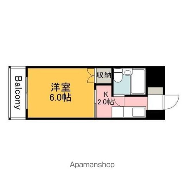 舟入　松尾ビル[1K/17.6m2]の間取図