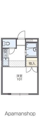レオパレス秋桜[1K/19.87m2]の間取図