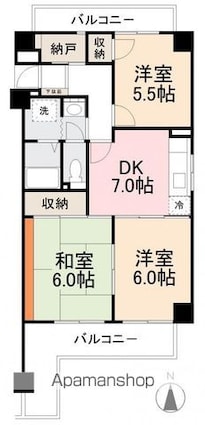 コーポサンリーザ[3DK/58.48m2]の間取図