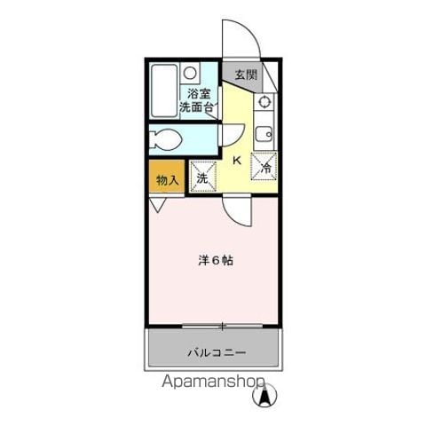 【日野市万願寺のアパートの間取り】