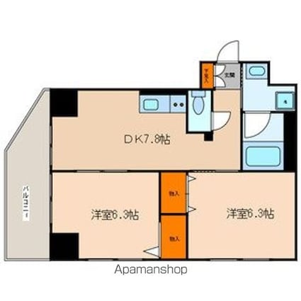 ＰＡＰＩＬＬＯＮ[2DK/46.86m2]の間取図