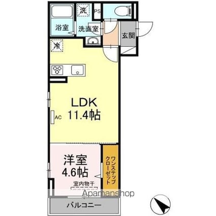 ヴィラ・シトラス沖野上Ⅰ[1LDK/39.41m2]の間取図
