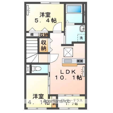 仮）田尻１丁目アパート工事の間取り