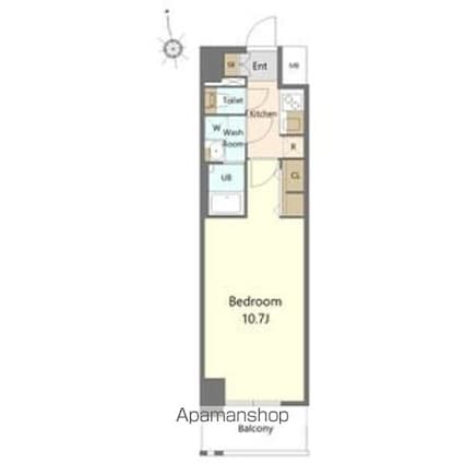ＣＲＥＳＴ　ＴＡＰＰ金山[1K/29.97m2]の間取図