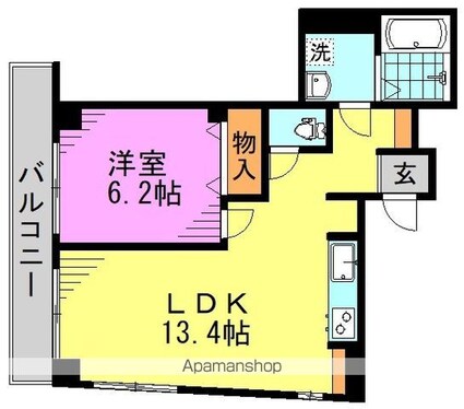 東京都杉並区高円寺南２丁目[1LDK/43.37m2]の間取図