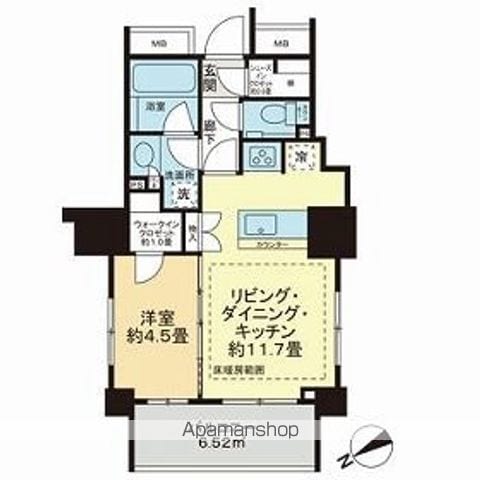 ザ・パークハウス アーバンス御成門の間取り写真