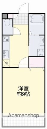 岡山県岡山市中区関[1K/29.81m2]の間取図