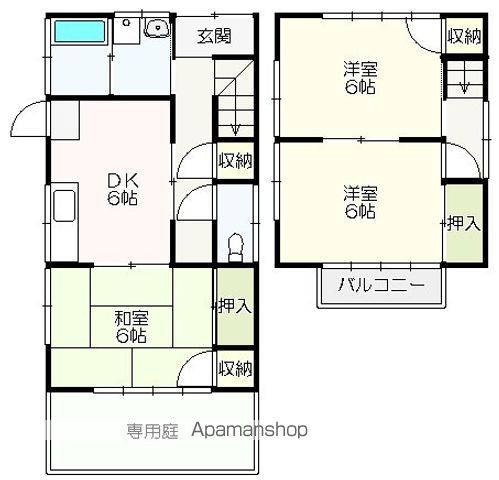 【一宮東町矢野貸家の間取り】