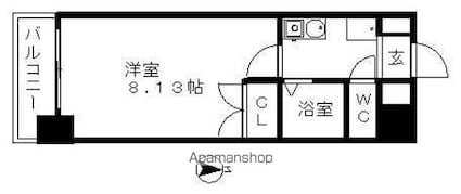 サンハイツドリーム[1K/23.51m2]の間取図