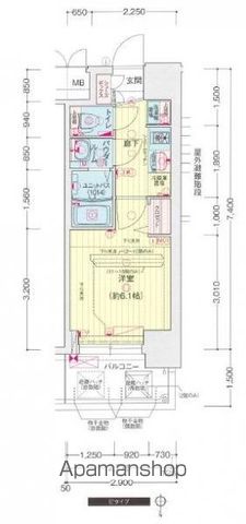 プレサンス南堀江ザ・センスの間取り