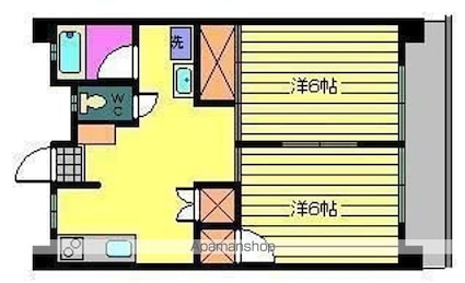 レジデンス余戸[2DK/41.25m2]の間取図