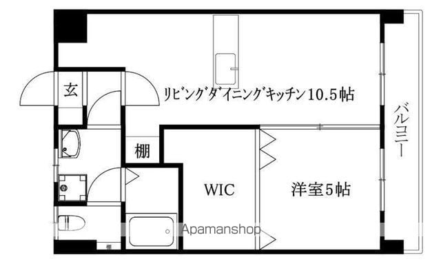 愛媛県松山市高岡町[1LDK/40.51m2]の間取図
