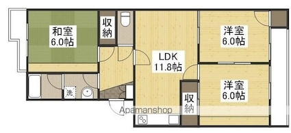 五日市ロイヤルハイツ[3LDK/70.64m2]の間取図
