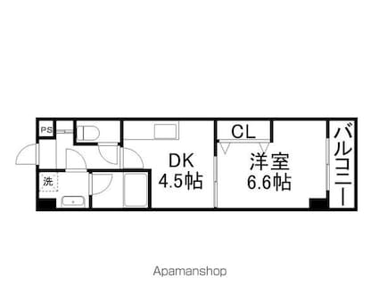ノバ・エスペランサ[1DK/28.6m2]の間取図