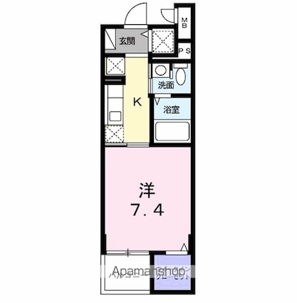 オークヴィラ[1K/27.91m2]の間取図