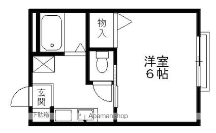 フィネス後三条[1K/20.39m2]の間取図