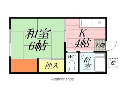 ハイツエコー[1DK/23.77m2]の間取図