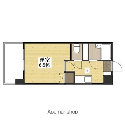広島県広島市西区三篠町１丁目[1K/20.46m2]の間取図