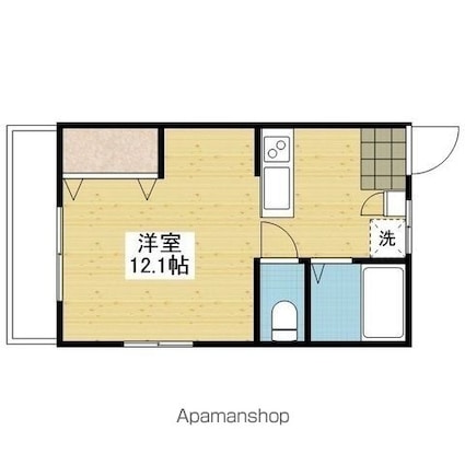 アルトトール[1R/25m2]の間取図