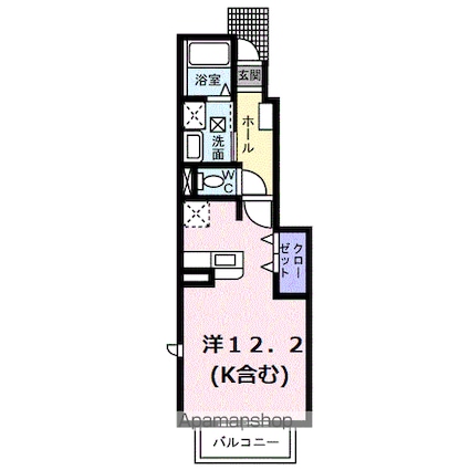 ベルシティＳａｔｏ　Ｂ[1R/33.15m2]の間取図