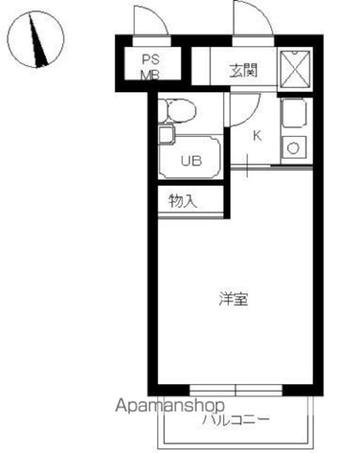 スカイコート池袋第５[1R/16.44m2]の間取図