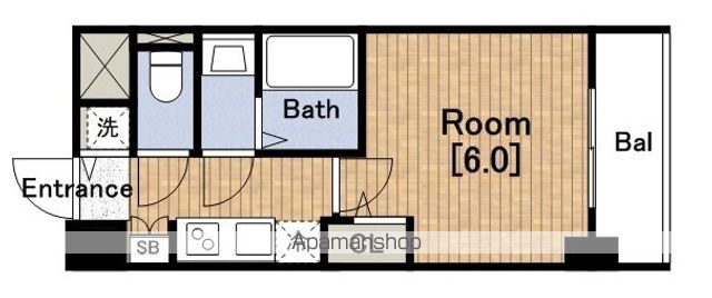 S−RESIDENCE南堀江の間取り写真