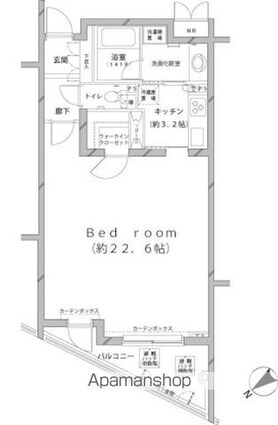 ＭＦＰＲコート代官山[1K/58.85m2]の間取図