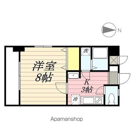 レモンハイツ土居田[1R/26.26m2]の間取図