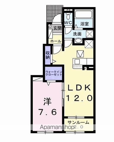 ナチュラル　カーサ　Ⅱ 103 ｜ 岐阜県各務原市川島河田町1436（賃貸アパート1LDK・1階・50.14㎡） その2