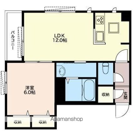 ＣＯＵＲＴ　ＰＲＯＶＥＮＣＥ（コートプロヴァンス）[1LDK/43.68m2]の間取図