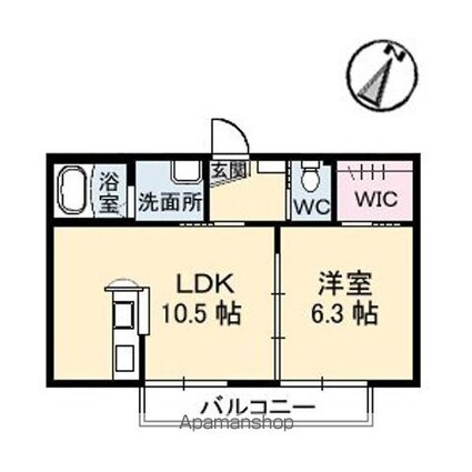 プレミアムコート　Ａ棟[1LDK/40.32m2]の間取図