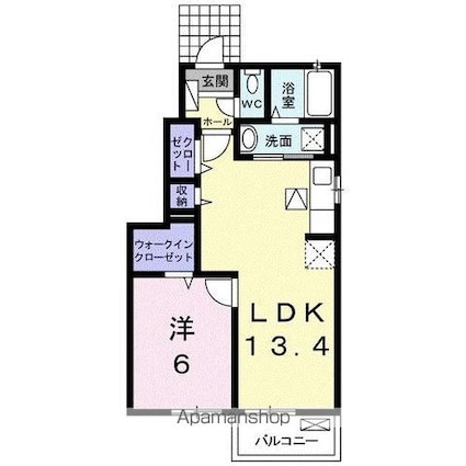 セレノ・カーサＢ[1LDK/45.47m2]の間取図